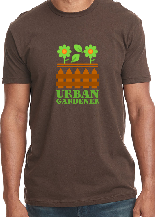Brown Fence Urban Gardener Mens Tee
